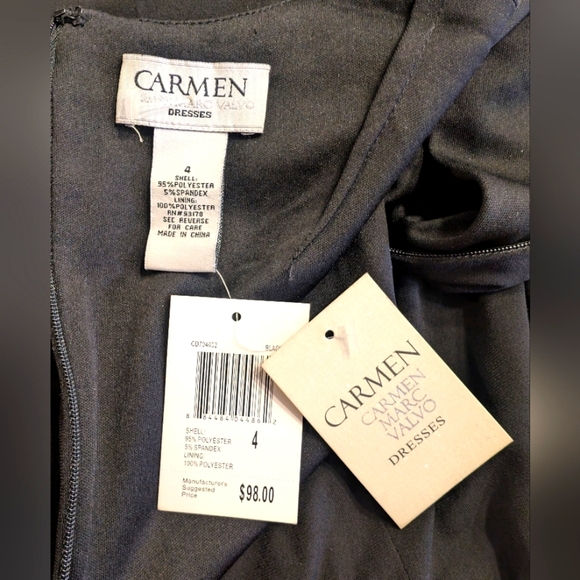 Black and Gold Studded Sleeveless Dress - Picture 6 of 6